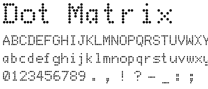 Dot Matrix font